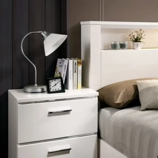 April 2 Drawer Nightstand White - HOMES: Inside + Out image {2}