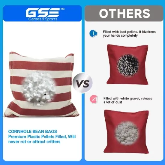 GSE Set of 8 Regulation Size Cornhole Bean Bags. Corn Hole Board Toss Game Replacement Bean Bags (Several Styles Available) image {3}