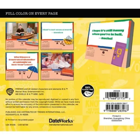 Trends International 2026 Friends Dayata Time 6.12"x5.37" Box Calendar image {7}