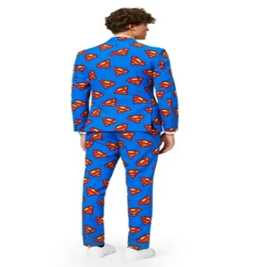 OppoSuits Men's Suit - Superman - Blue image {1}