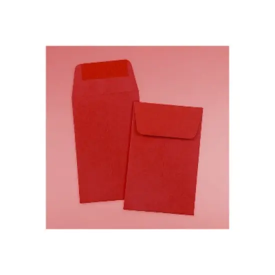 JAM Paper #1 Coin Business Colored Envelopes 2.25 x 3.5 Red Recycled 356730632F image {3}
