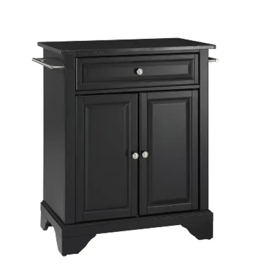 Lafayette Black Granite Top Portable Kitchen Island/Cart - Crosley image {3}