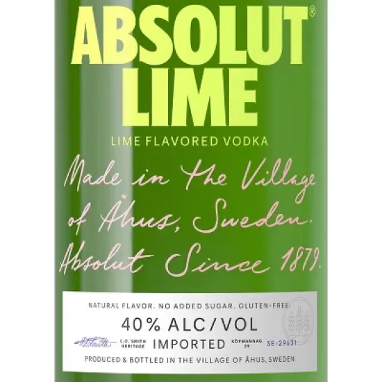 Absolut Lime Vodka - 750ml Bottle image {8}