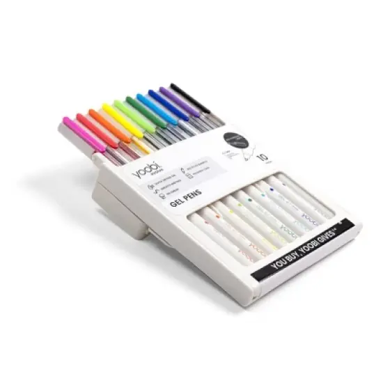 Yoobi Evolve 10pk Gel Pens See-Through Barrel 0.7mm color Ink image {5}