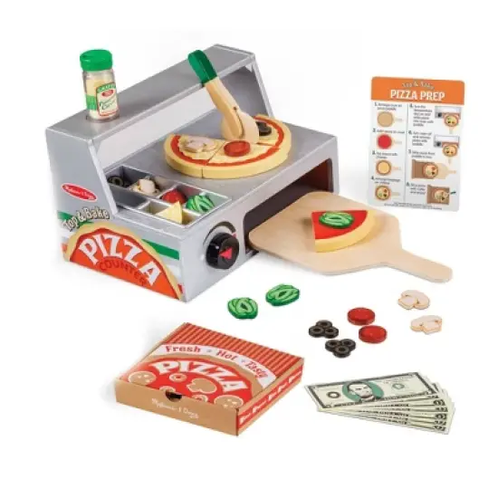 Melissa & Doug Top & Bake Pizza Counter 41pc image {9}