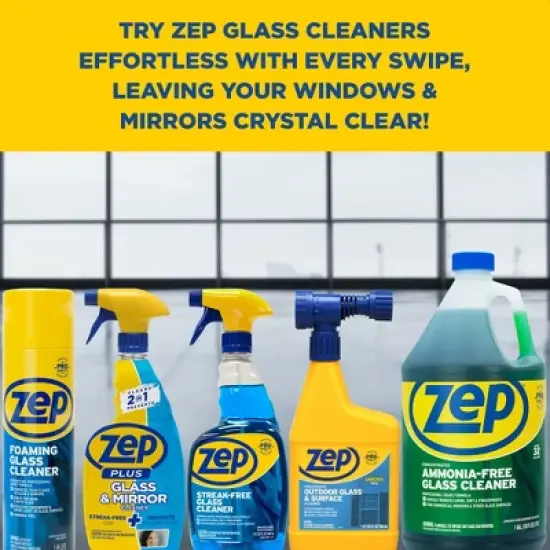 Zep Concentrated Ammonia-Free Glass Cleaner &ndash; Perfect for Commercial Windows - 1 Gallon image {7}