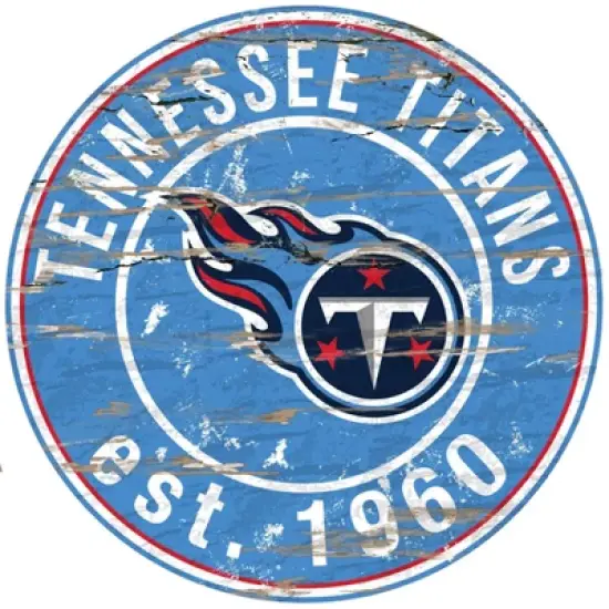 NFL Fan Creations Round Distressed Sign image {13}