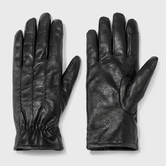 Men's Basic Triple Trim Touch Dress Gloves - Goodfellow & Co&trade; Black image {3}