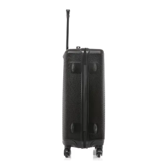 DUKAP Discovery Lightweight Hardside Large Checked Spinner Suitcase - Black image {4}