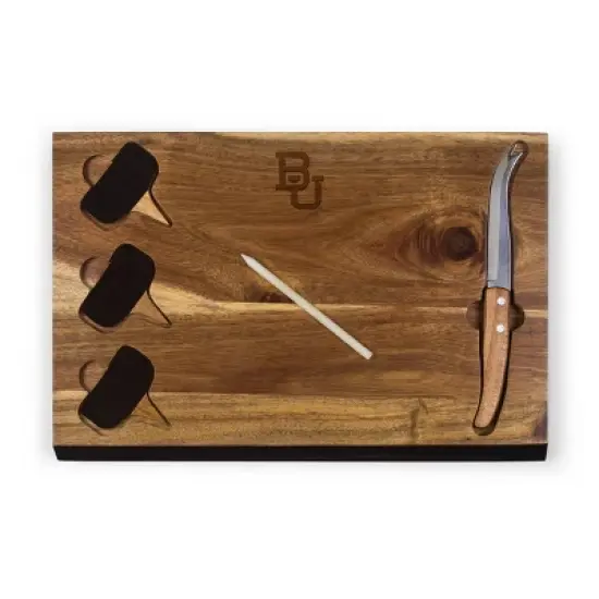 NCAA Baylor Bears Delio Acacia Wood Cheese Cutting Board and Tool Set image {4}