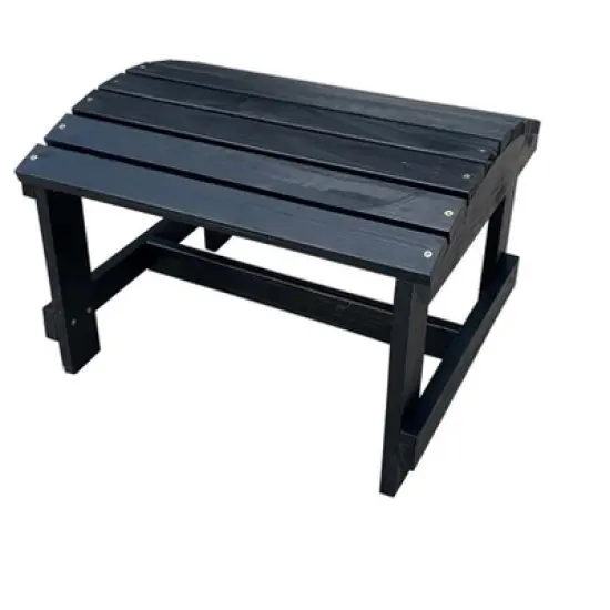 Jiallo Pine Ottoman - Black image {1}