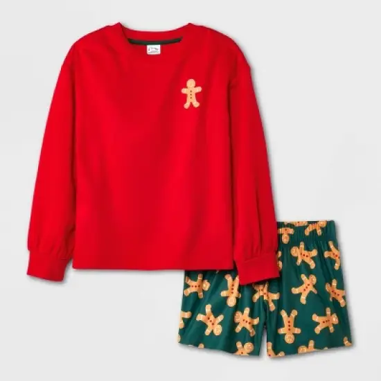 Girls' 2pc Full Sleeve Graphic Sweatshirt and Shorts Pajama Set - art class&trade; image {5}