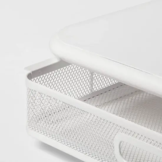 Mesh Monitor Stand with Drawer White - Brightroom&trade; image {2}