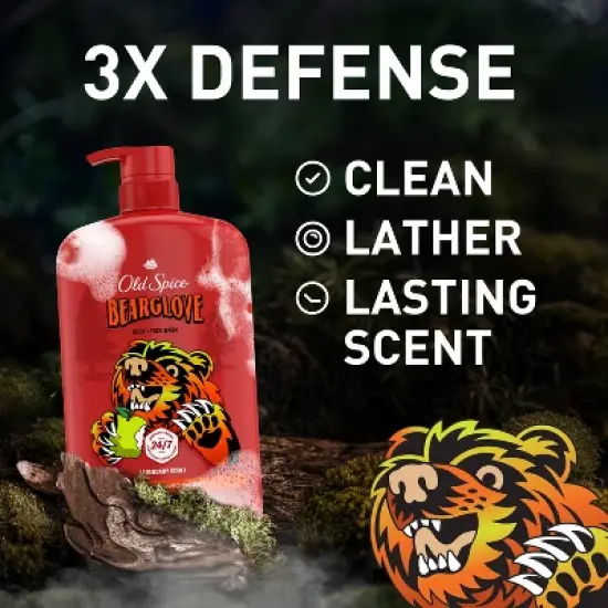 Old Spice Wild Collection Bearglove Body Wash Pump - 33.4 fl oz image {1}