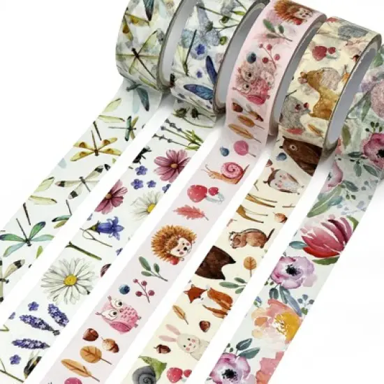 Wrapables Decorative Washi Tape for Scrapbooking, Stationery, Diary, Card Making (10 Rolls), Hello Spring image {2}