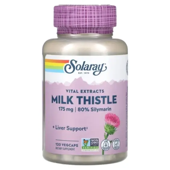 Solaray Vital Extracts, Milk Thistle, 120 VegCaps image {4}