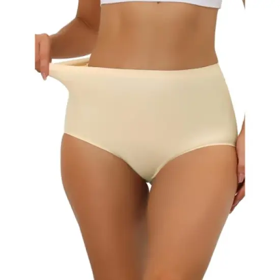 Allegra K Women's Elastic High-Waisted Unlined Breathable No-Show Hipster Underwear image {9}