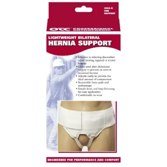 OTC Hernia Support, Single or Double Herniation, Inguinal Scrotal Treatment, White image {5}