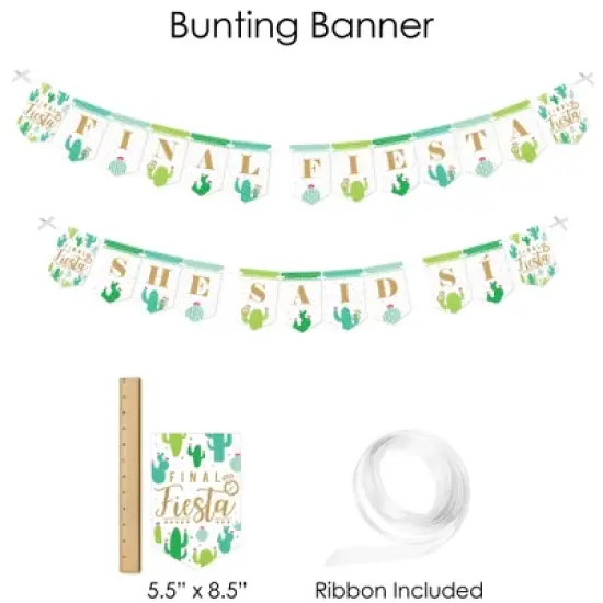 Big Dot of Happiness Final Fiesta - Last Fiesta Bachelorette Party Supplies - Banner Decoration Kit - Fundle Bundle image {2}