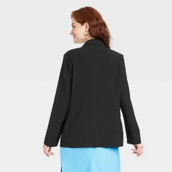 Women's Relaxed Fit Essential Blazer - A New Day&trade; Black image {1}