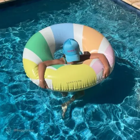 Sunnylife: Pastel Gelato Tube Ring Float, 41" Inflatable, Beach & Water Play image {2}