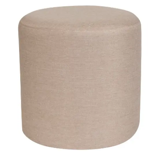 Emma and Oliver Upholstered Round Ottoman Pouf image {8}