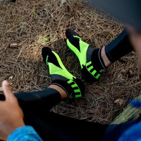 Balega UltraLight Crew Running Socks - White/French Blue image {1}