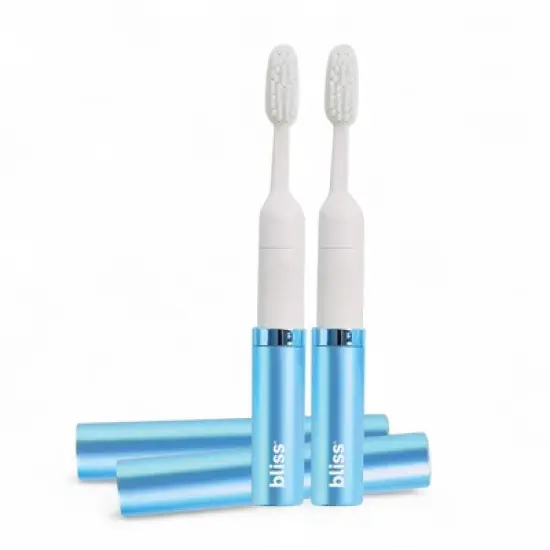 Bliss Electric Travel Toothbrush Set - Portable Sonic Toothbrush with 2 Brush Heads, Protective Cap & Waterproof image {6}