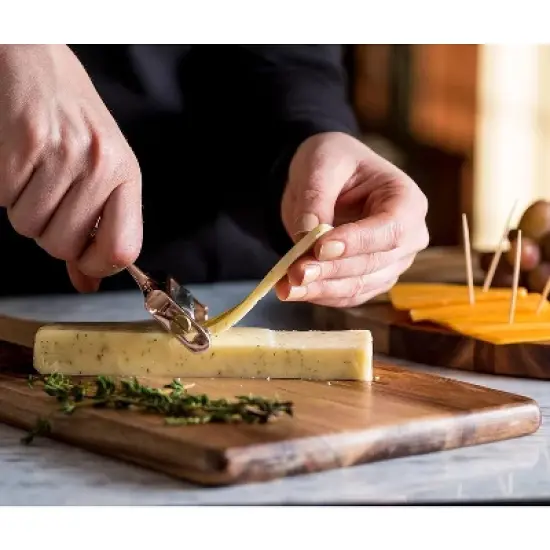 Bellemain Adjustable Thickness Cheese Slicer &ndash; Rose Gold with Stainless Steel Wire image {3}