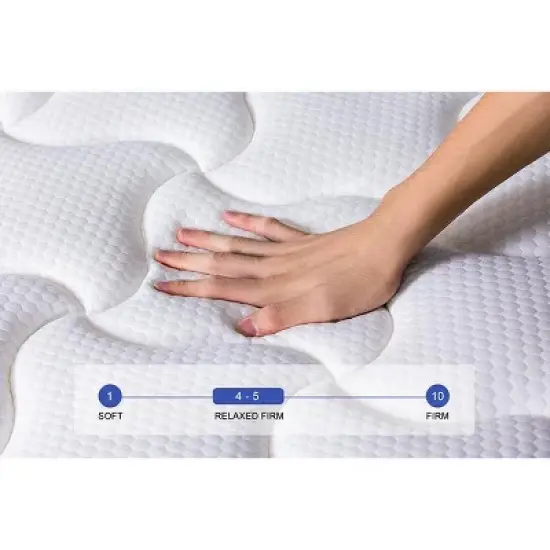 Dexmalle 10 Inch Breathable Cool Cover Memory Foam Spring Hybrid Mattress image {8}