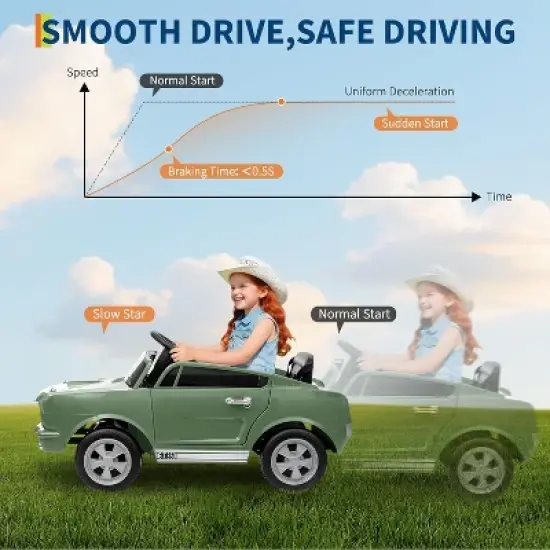 12V Ride on Licensed Shelby GT350, Battery Powered Ride on Toys for Toddlers with Remote Control, Safety Belt, 2 Speeds, LED Lights image {5}