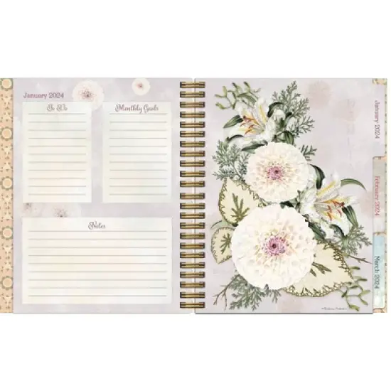 Lang 2024 Weekly/Monthly Planner  9.5"x7.75" File-It Botanical Gardens image {2}