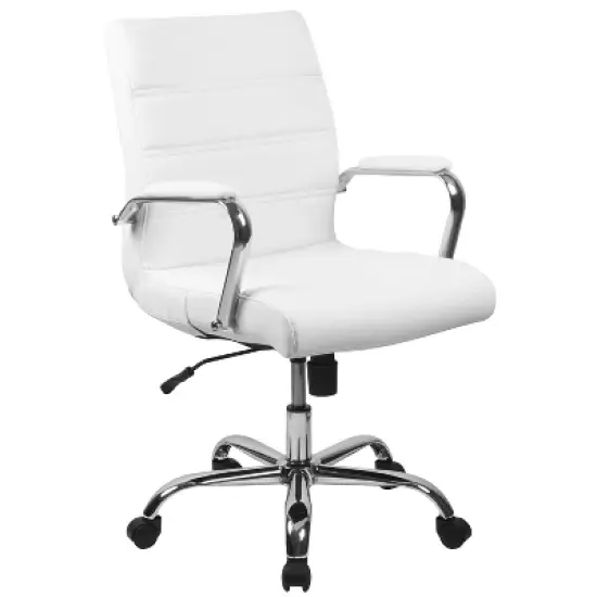 Flash Furniture Mid-Back Executive Swivel Office Chair with Metal Frame and Arms image {12}