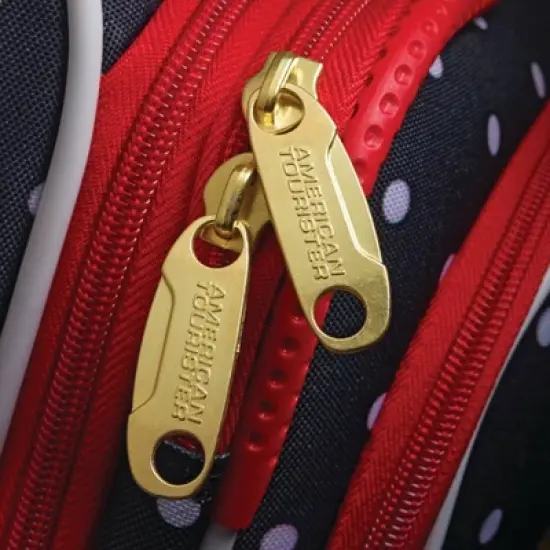 American Tourister Minnie Mouse Bow Softside Large Checked Spinner Suitcase - Red image {8}