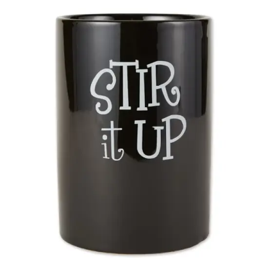 Design Imports Black Stir It Up Ceramic Utensil Holder image {7}
