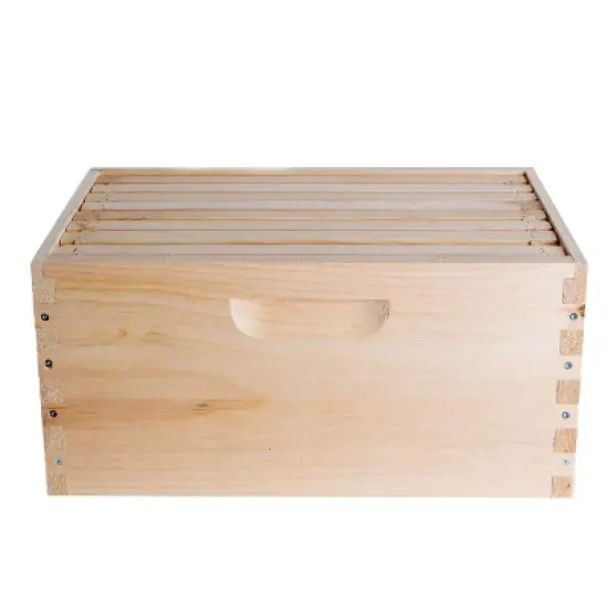 Lehman's Stoney Acres Beekeeping Beehive Box, 8 Frame Deep Assembled Super or Brood Honeybee Hive Box, Amish Made image {1}