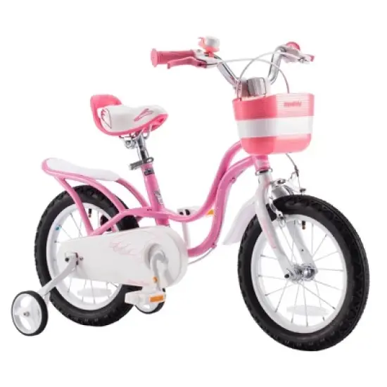 RoyalBaby Little Swan Carbon Steel Kids Bicycle with Dual Hand Brakes, Adjustable Seat, Folding Basket, & Kickstand, for Girls Ages 5 to 9 image {8}
