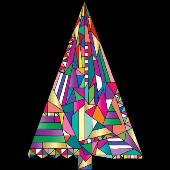 Men's Design By Humans Christmas tree abstract By xgdesign Tank Top image {1}