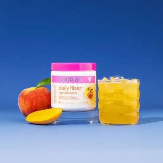 BelliWelli Daily Fiber Supplement + Probiotics, Electrolytes, Collagen, Powder - Peach Mango - 16 servings image {3}