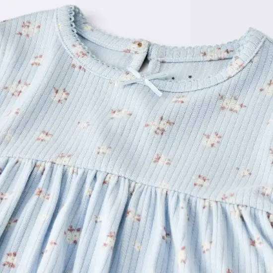 Baby Girls' Floral Skirted Bodysuit - Cloud Island&trade; Blue image {2}