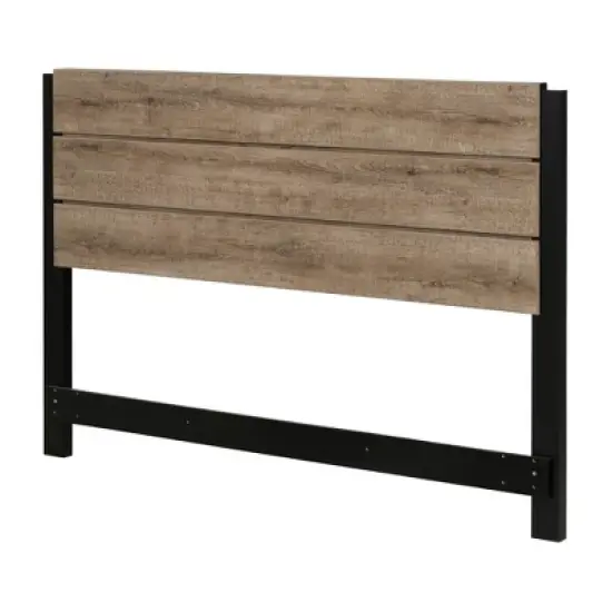 Munich Headboard Weathered Oak/Matte Black - South Shore image {7}