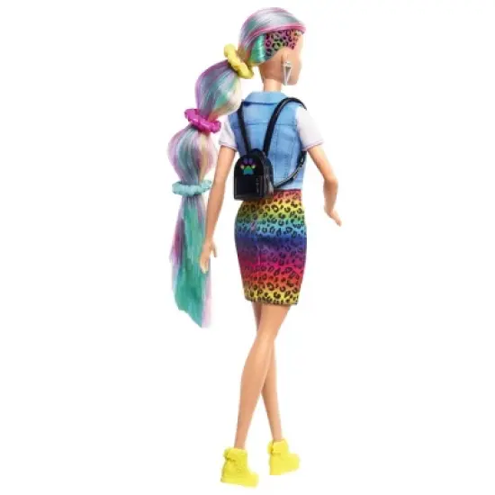 Barbie Leopard Rainbow Hair Doll - Rainbow Skirt image {3}