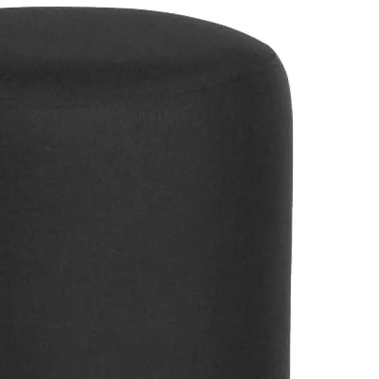 Emma and Oliver Upholstered Round Ottoman Pouf image {2}