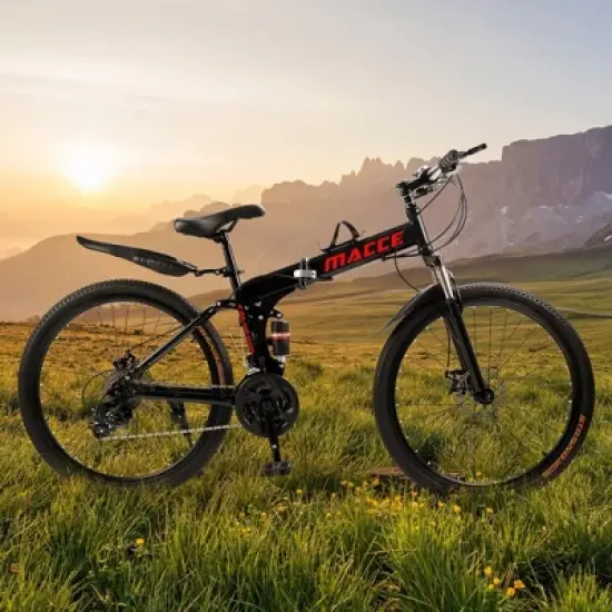 Topteng 27 Speed 26 inches Folding Bike Mountain Bicycle with Cup Holder image {10}