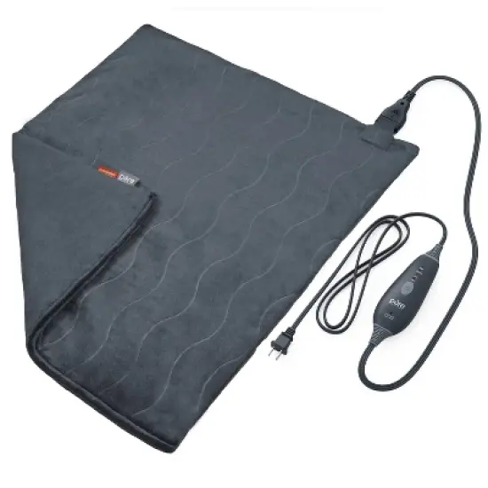Pure Enrichment Pure Radiance Ultra-Wide Luxury Heating Pad - 20" x 24" - Iron Gray image {9}