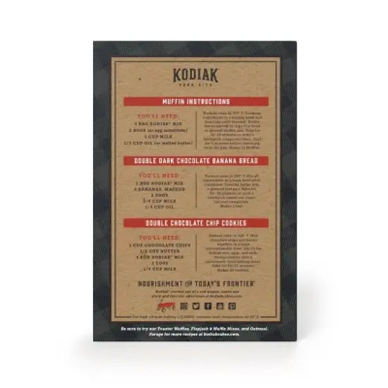 Kodiak Protein-Packed Muffin Mix Double Dark Chocolate - 14oz image {2}