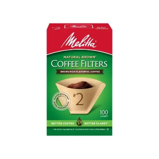 Melitta 100ct Coffee Filters - Natural Brown: Compatible with 4-6 Cup Makers, Disposable Paper image {6}