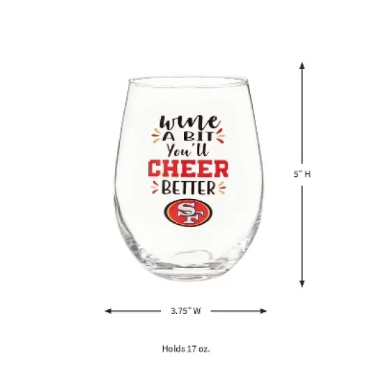 Evergreen San Francisco 49ers, 17oz Boxed Stemless Wine image {1}