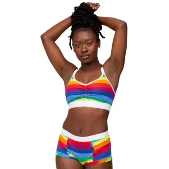 TomboyX V-Neck Bralette, Cotton Adjustable Straps image {10}