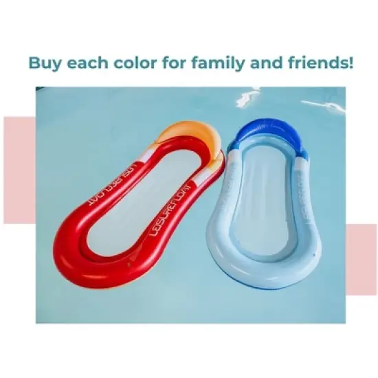 Toynk Inflatable Swimming Pool PVC Float Lounge Recliner | Blue image {5}